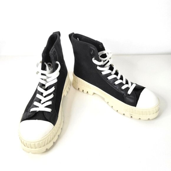 Danika Lace-up High Top Platform Black Sneakers Shoes Women Size 11 - Picture 3 of 16